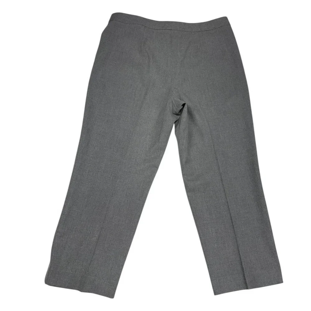 Talbots Heritage Fit Cropped Trousers Gray Size 12 - Picture 2 of 9